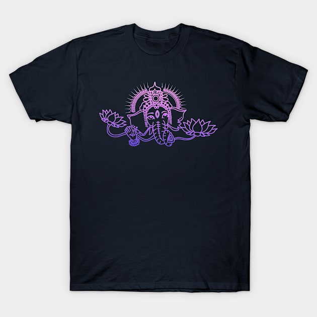 Twilight Sky Ganesh Design T-Shirt by DreMagiO